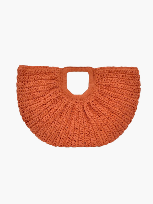Solara Crochet Half-Moon Clutch