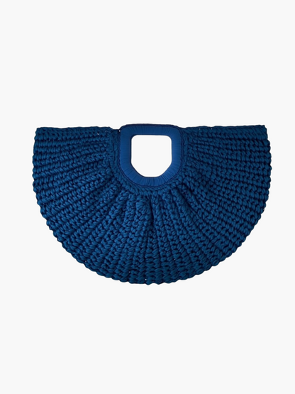 Solara Crochet Half-Moon Clutch