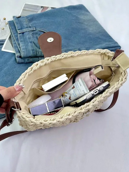 Palma Half Moon Straw Bag